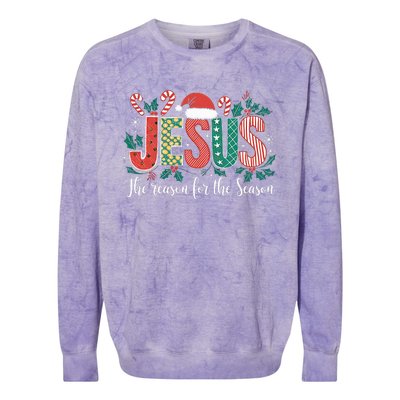 Christian Jesus The Reason Xmas Holiday Season Christmas Colorblast Crewneck Sweatshirt