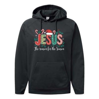 Christian Jesus The Reason Xmas Holiday Season Christmas Performance Fleece Hoodie