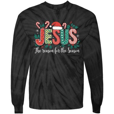 Christian Jesus The Reason Xmas Holiday Season Christmas Tie-Dye Long Sleeve Shirt