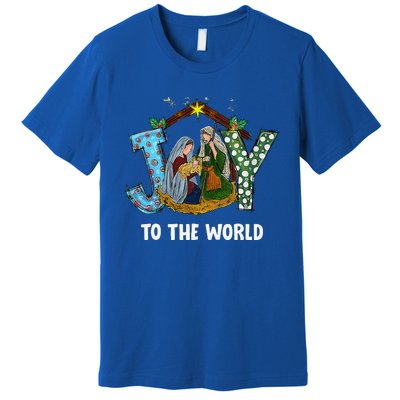 Christmas Joy To The World Baby Jesus Religious Christian Premium T-Shirt