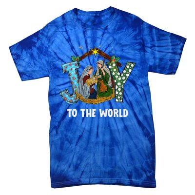 Christmas Joy To The World Baby Jesus Religious Christian Tie-Dye T-Shirt