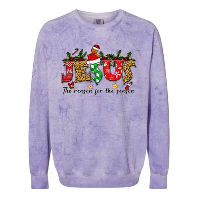 Christian Jesus The Reason Xmas Holiday Season Christmas Colorblast Crewneck Sweatshirt