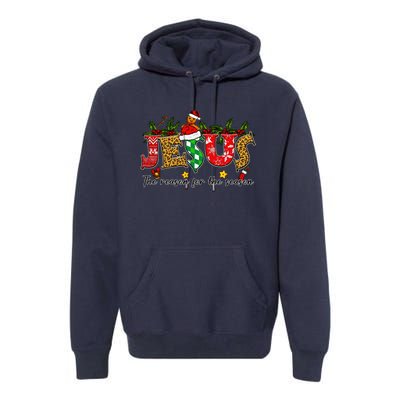 Christian Jesus The Reason Xmas Holiday Season Christmas Premium Hoodie