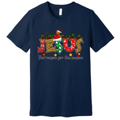 Christian Jesus The Reason Xmas Holiday Season Christmas Premium T-Shirt