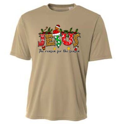 Christian Jesus The Reason Xmas Holiday Season Christmas Cooling Performance Crew T-Shirt