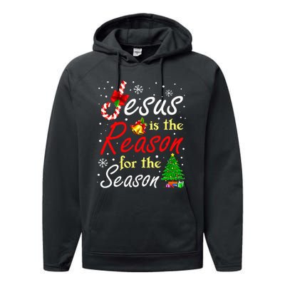 Christian Jesus The Reason Christmas Stocking Stuffer Gifts  Performance Fleece Hoodie