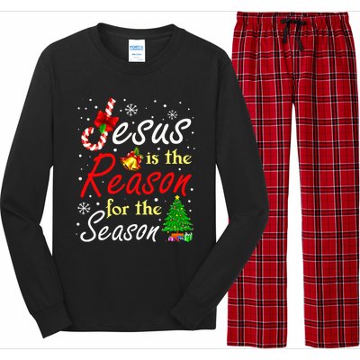 Christian Jesus The Reason Christmas Stocking Stuffer Gifts  Long Sleeve Pajama Set