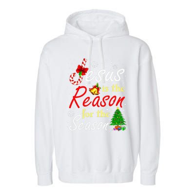 Christian Jesus The Reason Christmas Stocking Stuffer Gifts  Garment-Dyed Fleece Hoodie