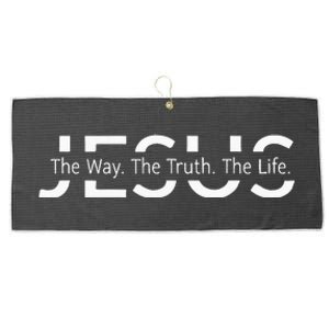 Christ Jesus The Way The Truth The Life Blessed Christians Large Microfiber Waffle Golf Towel