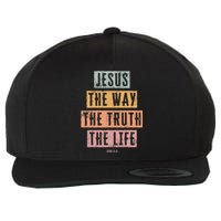 Christian  Jesus The Way Truth Life Wool Snapback Cap