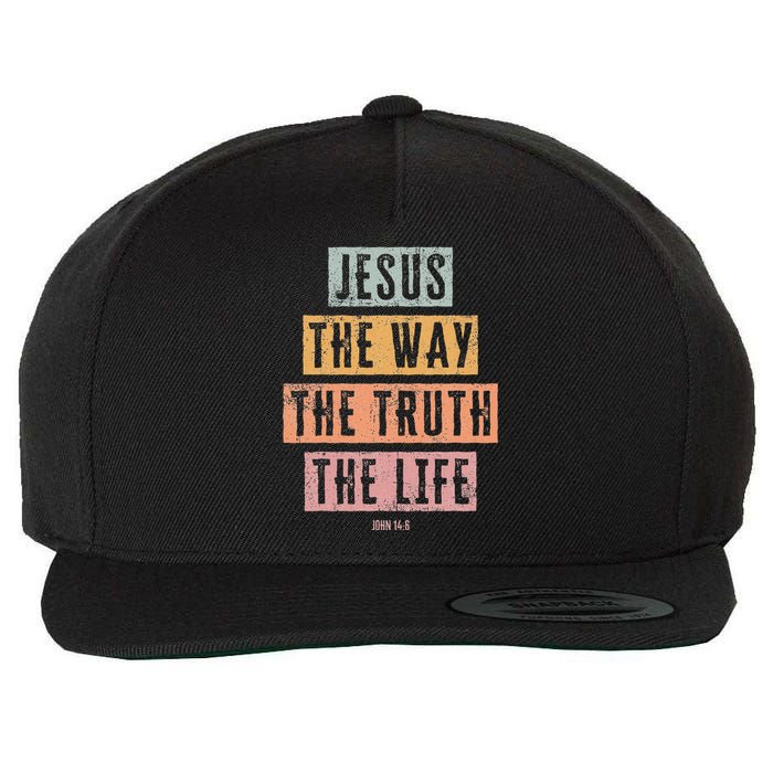 Christian  Jesus The Way Truth Life Wool Snapback Cap