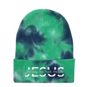 Christ Jesus The Way The Truth The Life Blessed Christians Tie Dye 12in Knit Beanie