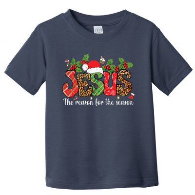 Christian Jesus The Reason Xmas Holiday Season Christmas Toddler T-Shirt