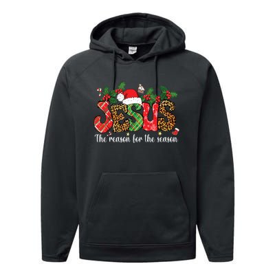 Christian Jesus The Reason Xmas Holiday Season Christmas Performance Fleece Hoodie