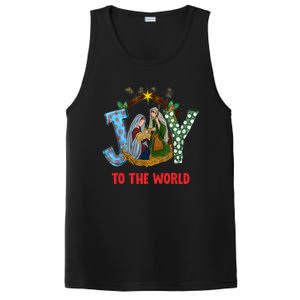 Christmas Joy To The World Jesus Religious Christian Great Gift PosiCharge Competitor Tank