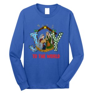 Christmas Joy To The World Jesus Religious Christian Great Gift Long Sleeve Shirt