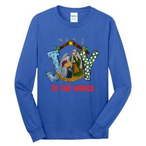 Christmas Joy To The World Jesus Religious Christian Great Gift Tall Long Sleeve T-Shirt