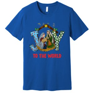 Christmas Joy To The World Jesus Religious Christian Great Gift Premium T-Shirt