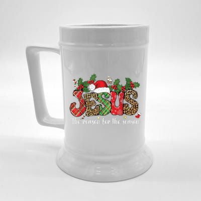 Christian Jesus The Reason Xmas Holiday Season Christmas Beer Stein