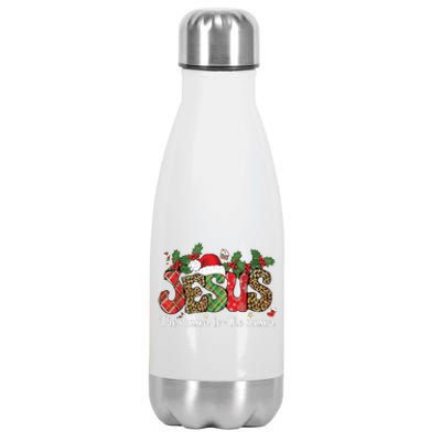 Christian Jesus The Reason Xmas Holiday Season Christmas Stainless Steel Insulated Water Bottle