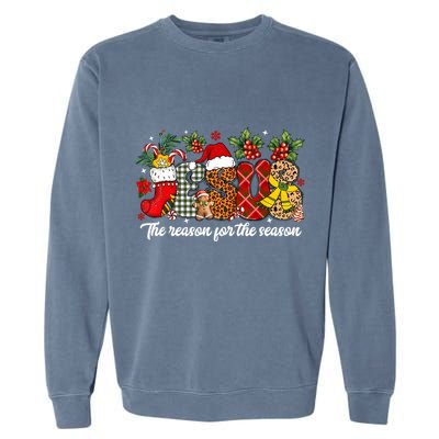 Christian Jesus The Reason Xmas Holiday Season Christmas Garment-Dyed Sweatshirt