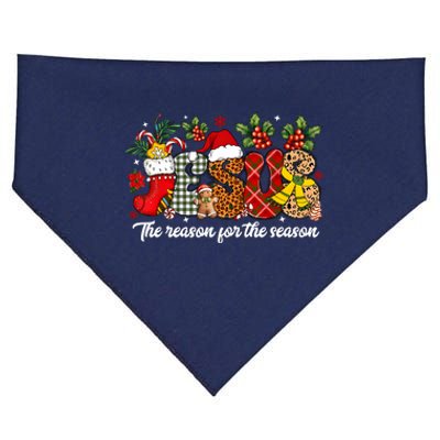 Christian Jesus The Reason Xmas Holiday Season Christmas USA-Made Doggie Bandana