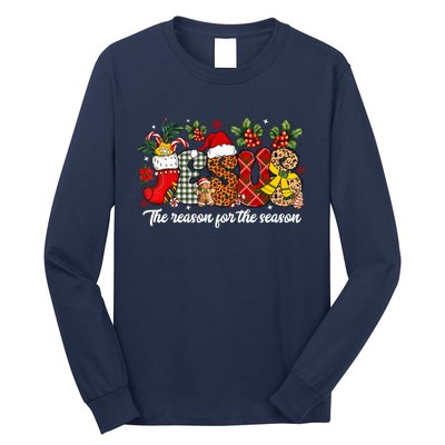 Christian Jesus The Reason Xmas Holiday Season Christmas Long Sleeve Shirt