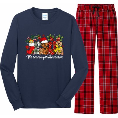 Christian Jesus The Reason Xmas Holiday Season Christmas Long Sleeve Pajama Set