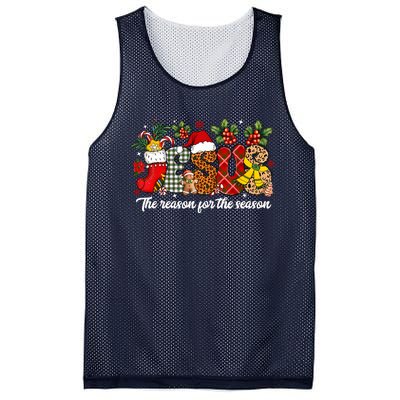 Christian Jesus The Reason Xmas Holiday Season Christmas Mesh Reversible Basketball Jersey Tank