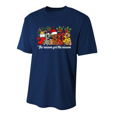 Christian Jesus The Reason Xmas Holiday Season Christmas Performance Sprint T-Shirt