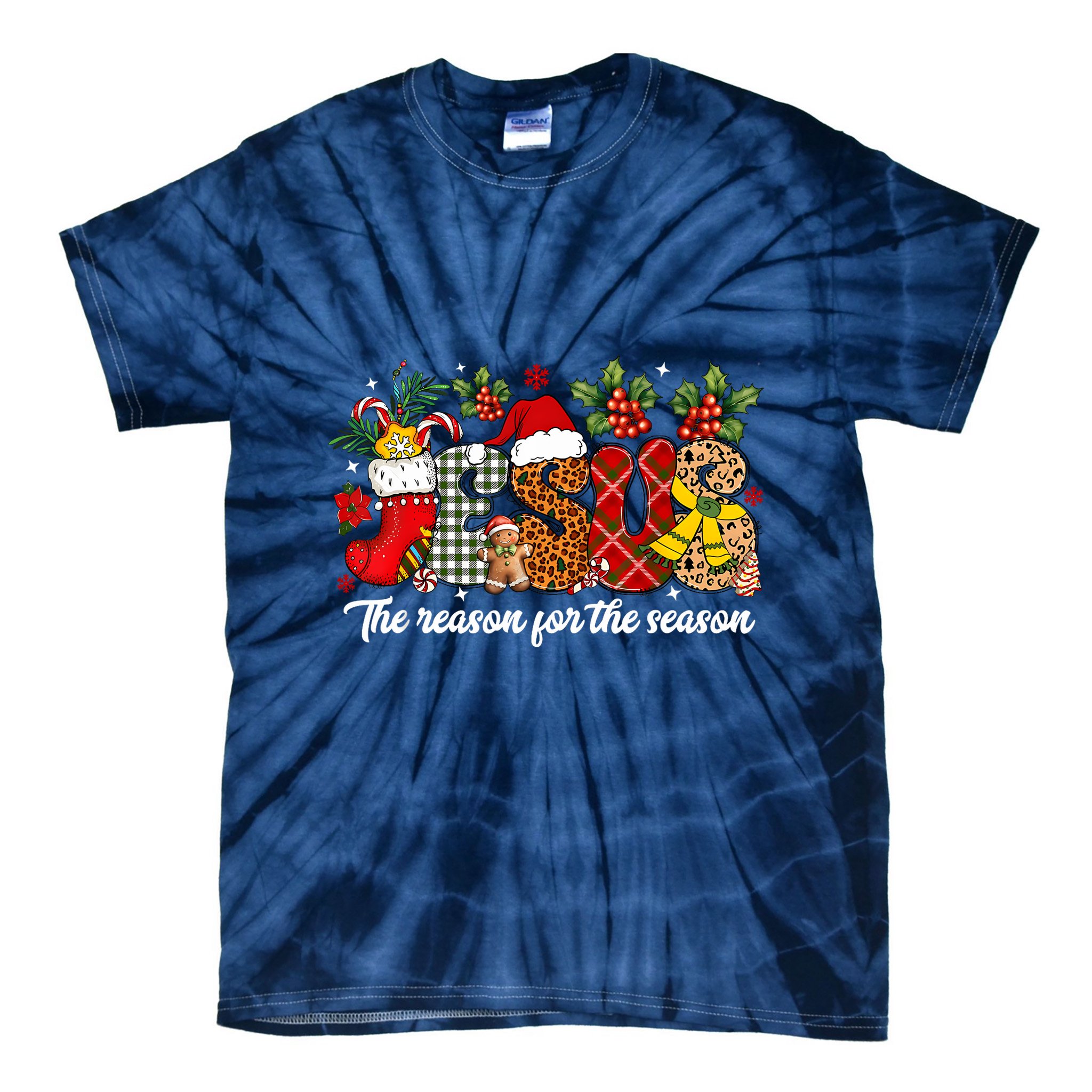 Christian Jesus The Reason Xmas Holiday Season Christmas Tie-Dye T-Shirt