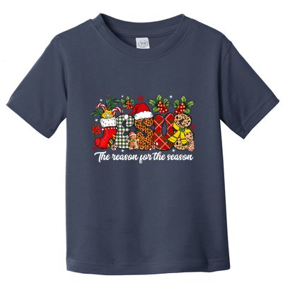 Christian Jesus The Reason Xmas Holiday Season Christmas Toddler T-Shirt