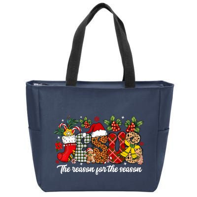 Christian Jesus The Reason Xmas Holiday Season Christmas Zip Tote Bag