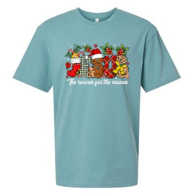 Christian Jesus The Reason Xmas Holiday Season Christmas Sueded Cloud Jersey T-Shirt