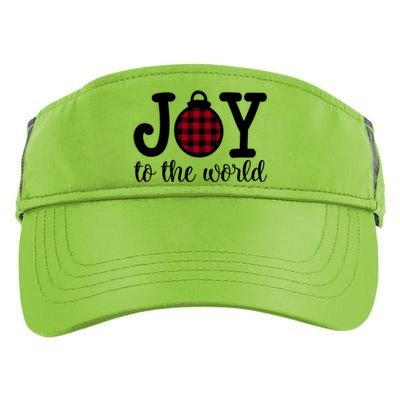 Christmas Joy To The World Christian Plaid Design Gift Adult Drive Performance Visor