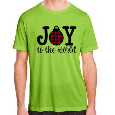 Christmas Joy To The World Christian Plaid Design Gift Adult ChromaSoft Performance T-Shirt