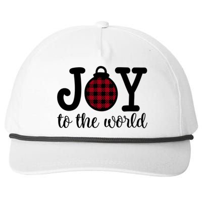 Christmas Joy To The World Christian Plaid Design Gift Snapback Five-Panel Rope Hat