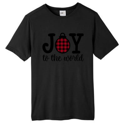 Christmas Joy To The World Christian Plaid Design Gift Tall Fusion ChromaSoft Performance T-Shirt