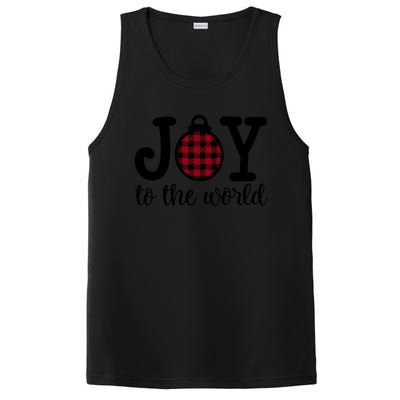 Christmas Joy To The World Christian Plaid Design Gift PosiCharge Competitor Tank