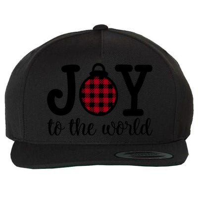 Christmas Joy To The World Christian Plaid Design Gift Wool Snapback Cap