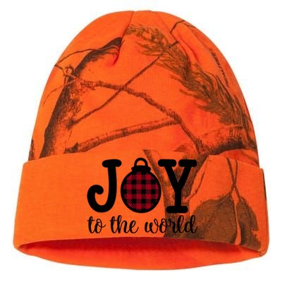 Christmas Joy To The World Christian Plaid Design Gift Kati Licensed 12" Camo Beanie