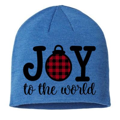 Christmas Joy To The World Christian Plaid Design Gift Sustainable Beanie