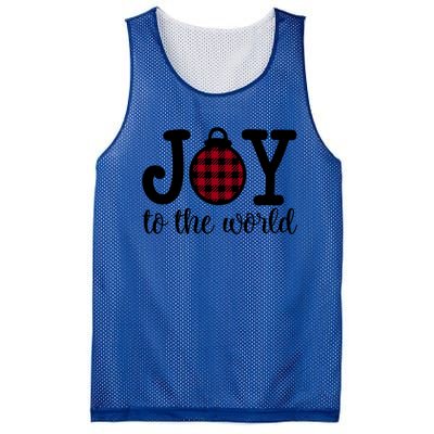 Christmas Joy To The World Christian Plaid Design Gift Mesh Reversible Basketball Jersey Tank