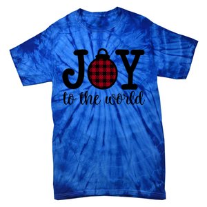 Christmas Joy To The World Christian Plaid Design Gift Tie-Dye T-Shirt