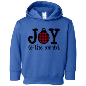 Christmas Joy To The World Christian Plaid Design Gift Toddler Hoodie