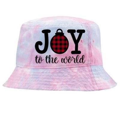 Christmas Joy To The World Christian Plaid Design Gift Tie-Dyed Bucket Hat