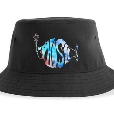 Colorful Jam Tie Dye For Fisherman Fish Graphic Sustainable Bucket Hat