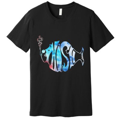 Colorful Jam Tie Dye For Fisherman Fish Graphic Premium T-Shirt
