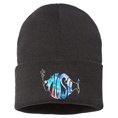 Colorful Jam Tie Dye For Fisherman Fish Graphic Sustainable Knit Beanie