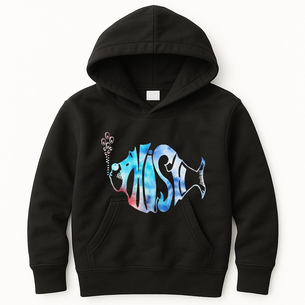 Colorful Jam Tie Dye For Fisherman Fish Graphic Kids Hoodie